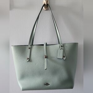 Coach Rubber Waterproof Finsh Large Tote, Blue color